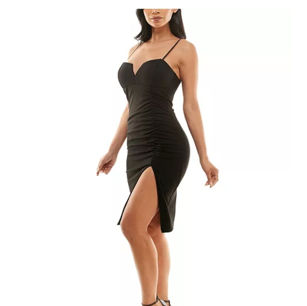 Emerald Sundae Women Bodycon Dress XS Scuba-Crepe Notch-Neck NWT Party